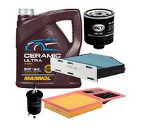 Set Filtro 4 Pezzi Mannol 7727 CERAMIC ULTRA SAE 5W 40 Olio Motore 4L