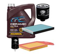 Set Filtro 4 Pezzi Mannol 7727 CERAMIC ULTRA SAE 5W 40 Olio Motore 4L