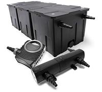 Set: Filtro bio per laghetto 90000l con Chiarificatore UVC 18W Pompa 80W