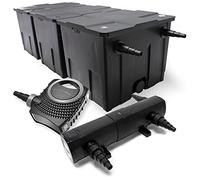 Set: Filtro bio per laghetto 90000l con Chiarificatore UVC 24W Pompa 80W