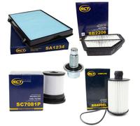 Set Filtro Carburante-Olio-Aria Interno + Vite Per Chevrolet Captiva Opel