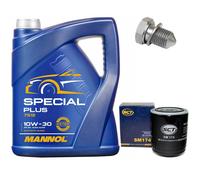 Set Filtro Olio 10W-30 5 Litri + Vite Di Scarico Olio Per Audi Cabriolet A8 2.8