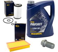 Set Filtro Olio 15W50 5 Litri + Vite Di Scarico Olio Per Mercedes E 430 W210 240
