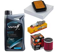 Set Filtro Olio 1L Manutenzione Aria Candela per Yamaha Yzf-R 125 Re 2008-13