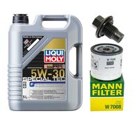 Set Filtro Olio 5W-30 5 Litri + Vite Di Scarico Olio Per Ford C-Max II Volvo V60