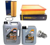 Set Filtro Olio 5W-30 6 Litri + Vite Di Scarico Olio Per Skoda Superb I 2.5 TDI