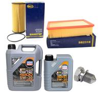 Set Filtro Olio 5W-30 6 Litri + Vite Di Scarico Olio Per VW Golf VII 2.0 220 CV