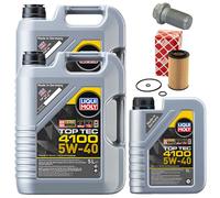Set Filtro Olio 5W-40 LIQUI MOLY 11 Liter + Vite per Mercedes Sprinter