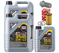 Set Filtro Olio 5W-40 LIQUI MOLY 11 Liter + Vite per Mercedes Sprinter