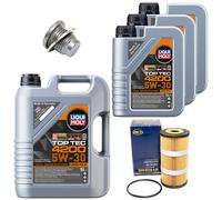 Set Filtro Olio Motore 4200 5W-30 8 Litri + Vite Per Opel Vivaro Movano B 2.3