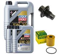 Set Filtro Olio Motore 5W-30 LIQUI MOLY 7 Litri + Vite Per Ford Transit 2.2 TDCi