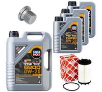 Set Filtro Olio Motore 6200 0W-20 LIQUI MOLY 8 Litri + Vite Per Audi Q8 Porsche