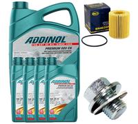 Set Filtro Olio Motore ADDINOL 0W-20 9 Litri + Vite Per Lexus LS 460 AWD F4