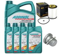 Set Filtro Olio Motore ADDINOL 0W-30 9 Litri + Vite Per Mercedes E-Class CLK