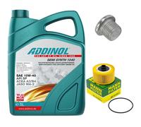 Set Filtro Olio Motore Addinol 10W-40 5 Litri + Vite Per Smart Fortwo Forfour