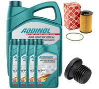 Set Filtro Olio Motore ADDINOL 5W-30 9 Litri + Vite Per Audi Q7 3.0 Quattro 4LB