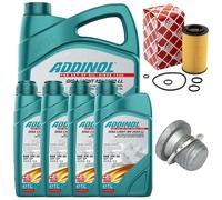 Set Filtro Olio Motore ADDINOL 5W-30 9 Litri + Vite Per Mercedes R-Class W251