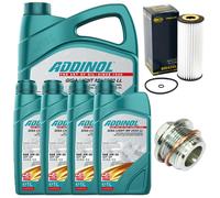 Set Filtro Olio Motore ADDINOL 5W-30 9 Litri + Vite Per VW LT 28-35 28-46 II