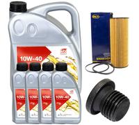 Set Filtro Olio Motore Febi SAE 10W-40 9 Litri + Vite Per Audi A6 A8 2.7 3.0 TDI