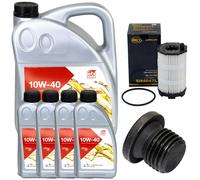 Set Filtro Olio Motore Febi SAE 10W-40 9 Litri + Vite Per Audi A6 Avant 4.2 FSI