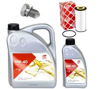 Set Filtro Olio Motore Febi SAE 5W-40 6 Litri + Vite Per VW Golf VII 2.0 GTI