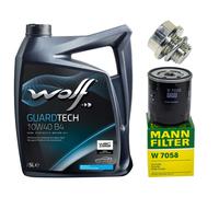 Set Filtro Olio Wolf 10W40 5 Litri + Vite Di Scarico Olio Per Suzuki Samurai