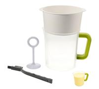 Set Filtro per Latte di Soia Asta e Spazzola 1,5 in Plastica | Multiuso, Pulizia Rapida e Filtraggio Semplice, per Latte di Cocco e Ricotta, Accessori Inclusi Colore Casuale