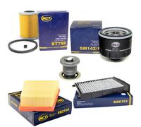Set Filtro SCT Carburante, Olio, Aria, Interno + Vite Per Renault Megane II