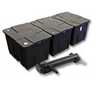 Set Filtro SunSun a 3 camere per laghetto da 90000l Chiarificatore UVC da 36W 3ª serie