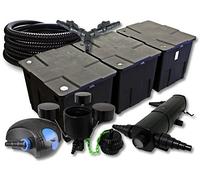 Set filtro SunSun per laghetto da 90000l Chiarificatore 24W Pompa ECO 100W Tubo 25m Skimmer