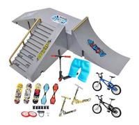 Set Finger Skate Park - Mini Rampa Da 13 Per Skateboard Da Tavolo, Scooter, Biciclette E Giocattoli Da Tavola | Kit Interattivo Per Percorsi A Ostacoli Per Lo Sviluppo Delle Abilità E