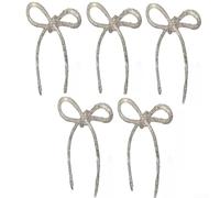 Set Fiocchi Decorativi Strass Perle 5 8cm 11x11cm Due Opzioni Fissaggio | Argento oro rosso per verde ideali per alberi matrimoni feste resistono per alla perdita per di per perline aggiungono