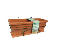 SET FIORIERA DA BALCONE BAMA "IRIS" TERRACOTTA 50 CM