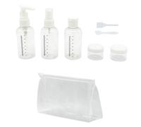 Set Flaconcini da Viaggio, Bottigliette da Viaggio Set 8 pezzi per Aereo (Max.75ml) Contenitori Portabile per Cosmetici, Porta Liquidi e Creme Cosmetiche Shampoo