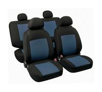 SET FODERE COORDINATE NERO BLU COPRISEDILI UNIVERSALI AUTO ANTERIORI+ POSTERIORI