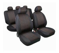 Kit completo coprisedili fodere auto universali poliestere Square. Rosso