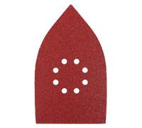 kwb Triangolo di levigatura per levigatrici Delta e Multi - per metallo, legno, vernice ecc., per levigatrici Black u. Decker, Ferm, Worx Multi B-&-D, 107 x 175 mm, grana K-60, 5 pezzi, perforato