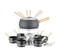 SET FONDUTA 23 PEZZI BOURGUIGNONNE EVA ACCIAIO NERO OPACO CON FORCHETTE CIOTOLE