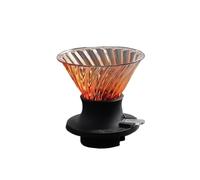 Set for caffettiera prodotta a mano con interruttore gocciolatore a immersione in tazza Filtri for caffè in vetro V02 Set for Home Office 500ml(Amber Gold-Filter)