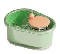 Set for la pulizia di frutta e verdura for uso domestico, centrifuga manuale for insalata, cestello for lo scolo della frutta, asciugatrice a manovella da cucina(Green)