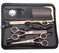 SET FORBICI DA PARRUCCHIERE PROFESSIONALI KIT BARBIERE CAPELLI LISCIA DENTATA