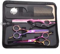 SET FORBICI DA PARRUCCHIERE PROFESSIONALI KIT BARBIERE CAPELLI LISCIA DENTATA