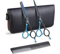 SET FORBICI DA PARRUCCHIERE PROFESSIONALI KIT BARBIERE CAPELLI LISCIA DENTATA