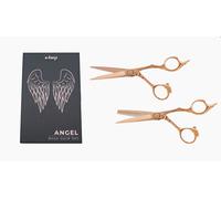 Set Forbici e-kwip Angel per Tagliare i Capelli 5,5 "+ Forbici Modellanti 5,5 "