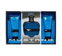 Set Ford: Mustang Blue, Eau De Toilette, per uomo, 100 ml + Mustang Blue, balsamo dopobarba idratante, 100 ml + Mustang Blue, detergente corpo