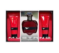 Set Ford: Mustang Red, Eau De Toilette, per uomo, 100 ml + Mustang Red, balsamo dopobarba, 100 ml + Mustang Red, detergente, gel doccia, per tutti i