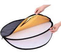 Set Fotografia Riflettore di luce 5 in 1 Pieghevole con Supporto 80cm rotondo