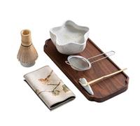 Set fouet matcha authentique outils cérémoniels - Ensemble bambou cuillère cérémonie apaisant maison voyage bureau détente massage - Accessoire traditionnel élégant thé vert cérémonial relaxant