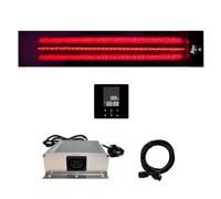 Set frameless InfraROTmed MAX© - Faretto da soffitto 1300 W + controllo icon 1 touch, riscaldatore a infrarossi per sauna e cabina a infrarossi, faretto a spettro completo (1300 W + controllo)