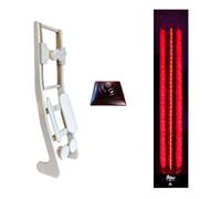 Set frameless InfraROTmed MAX© - Radiatore di calore profondo 500 W + regolatore icon eco1 + schienale, riscaldatore a infrarossi per sauna e cabina a infrarossi, faretto a spettro completo (1 x 500 W